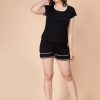 ENTELLUS top & shorts set in black colour for women’s