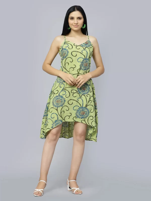 Buy Printed Shoulder Straps A-Line Dress For Women