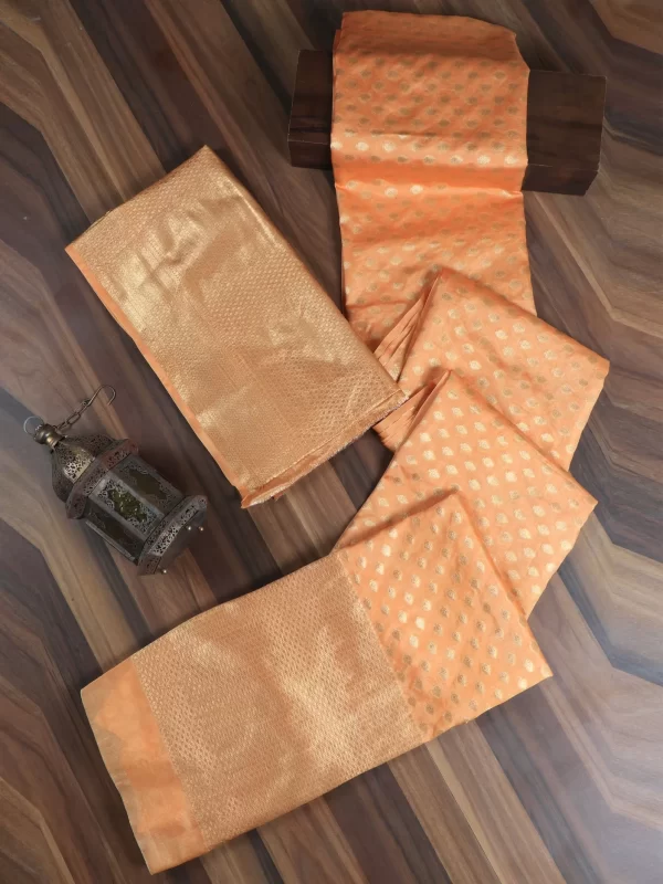 Trending Banarasi Saree Golden Zari Weave Soft Silk
