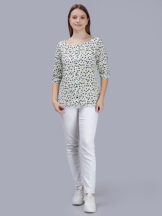 Buy Printed Square Neck Top For Women Online in India