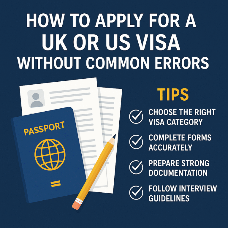 How to Apply for UK or US Visa Without Common Errors