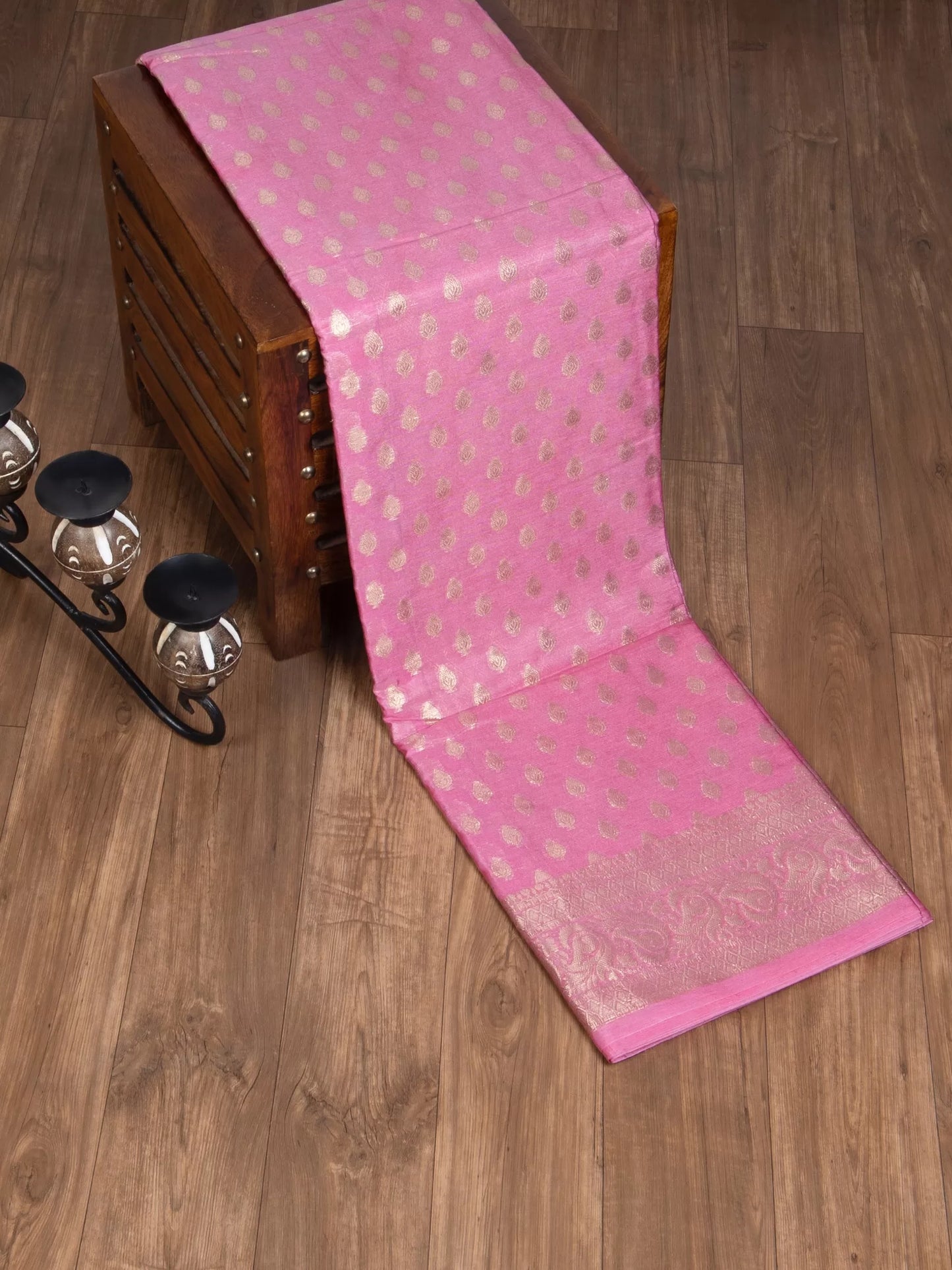 Banarasi Saree with Golden Zari Weave Soft Silk