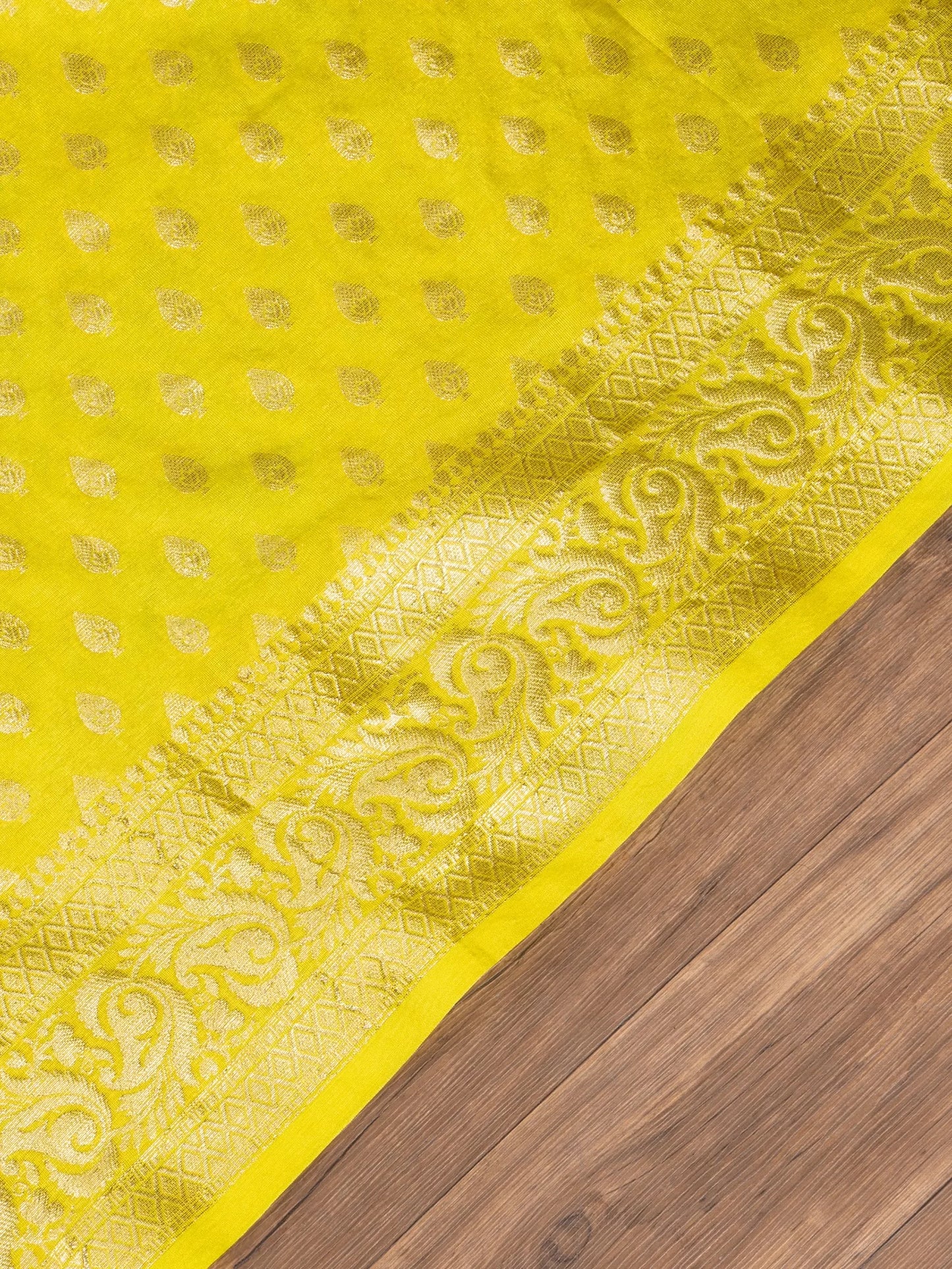 Banarasi Saree with Golden Zari Weave Soft Silk