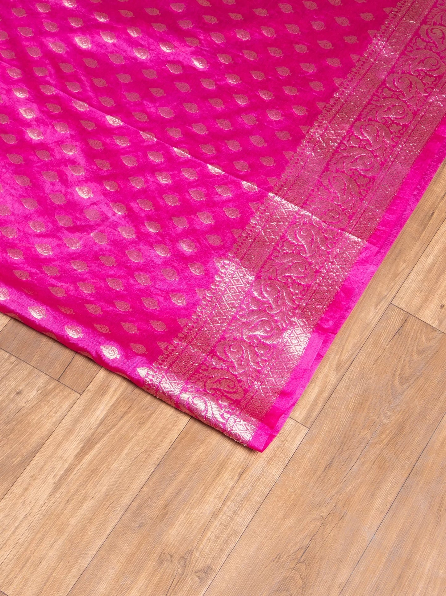 Banarasi Saree with Golden Zari Weave Soft Silk