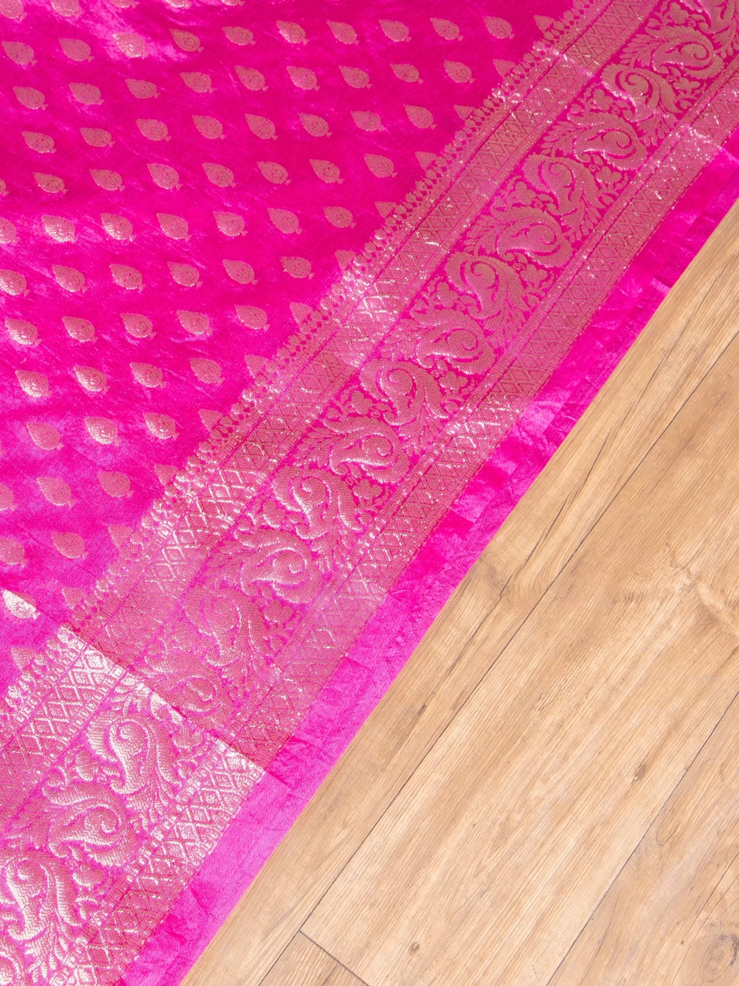 Banarasi Saree with Golden Zari Weave Soft Silk