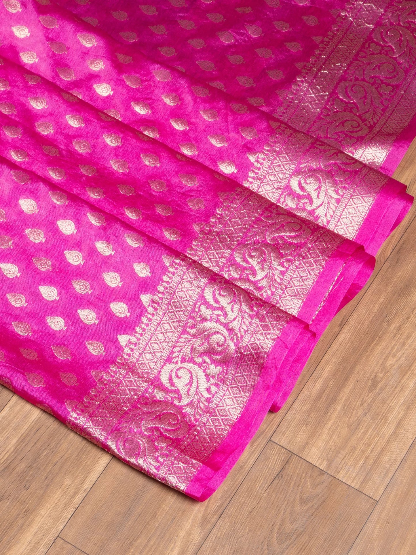 Banarasi Saree with Golden Zari Weave Soft Silk