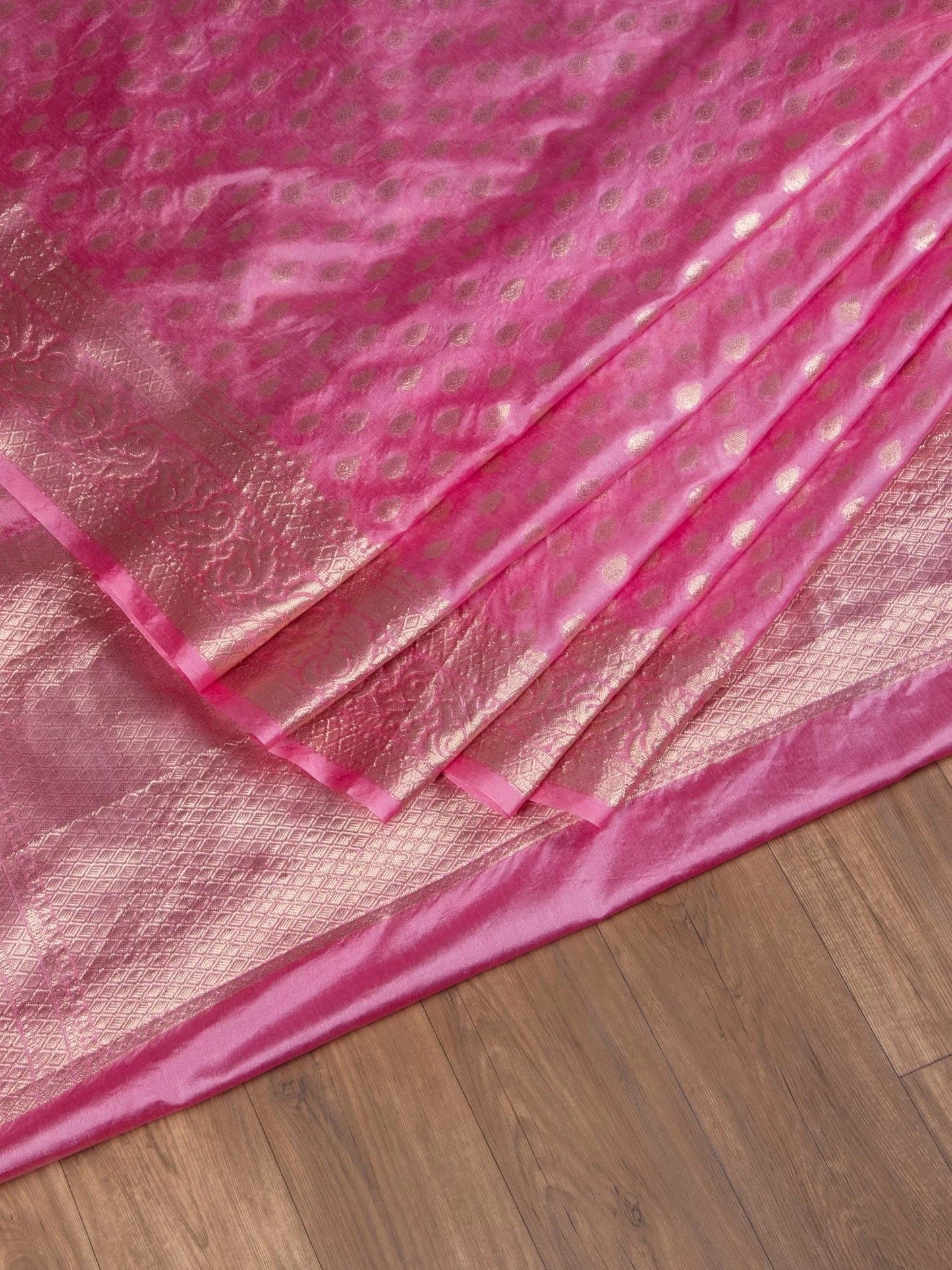 Banarasi Saree with Golden Zari Weave Soft Silk