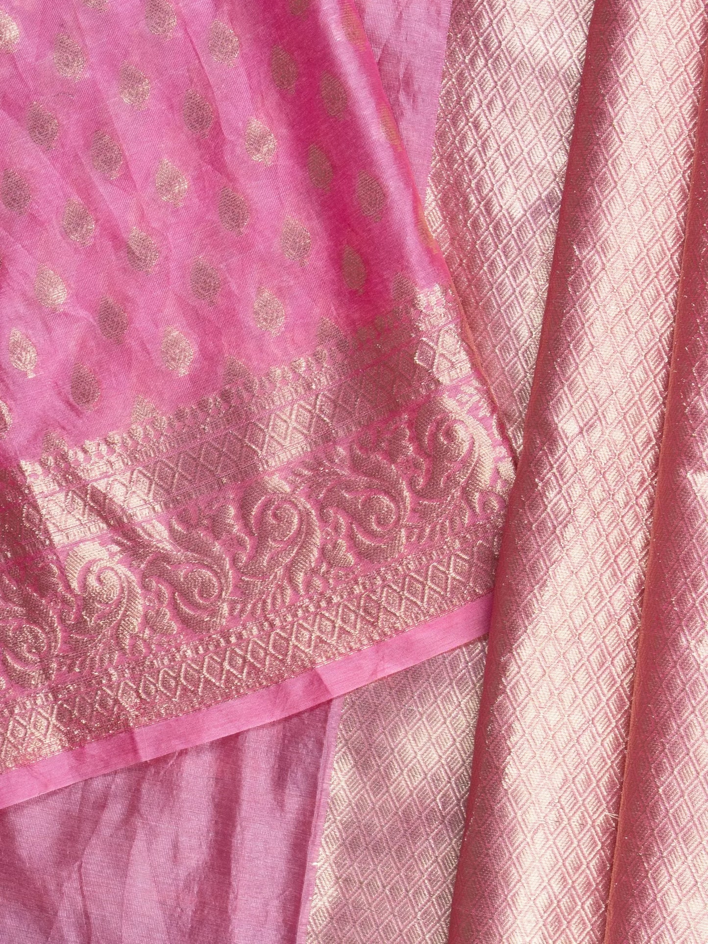 Banarasi Saree with Golden Zari Weave Soft Silk