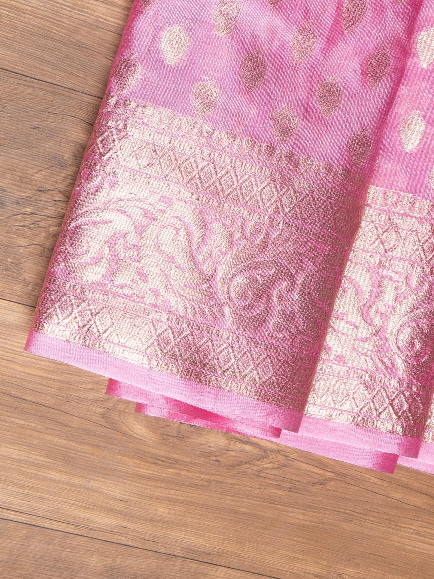 Banarasi Saree with Golden Zari Weave Soft Silk