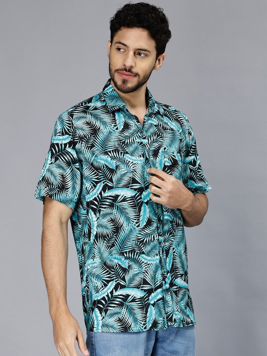 Classic Slim Fit Floral Printed Casual Shirt