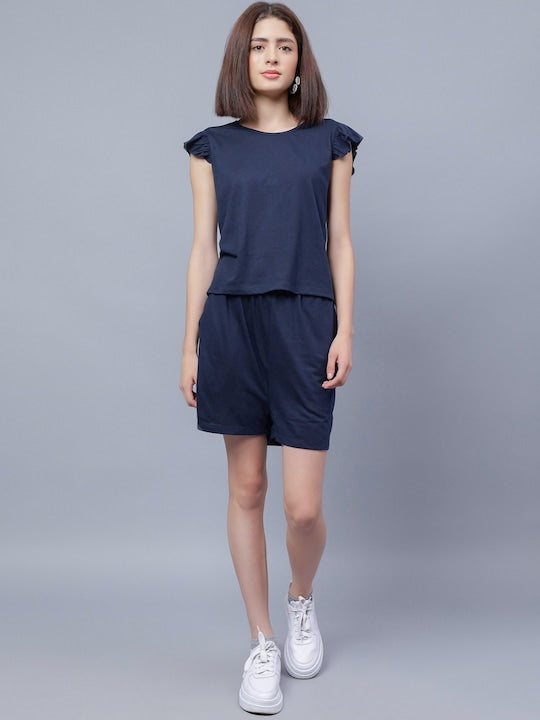 Round Neck T-Shirt With Shorts