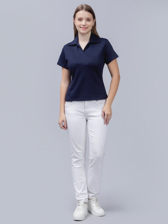 Polo Collar Cotton Slim Fit T-shirt