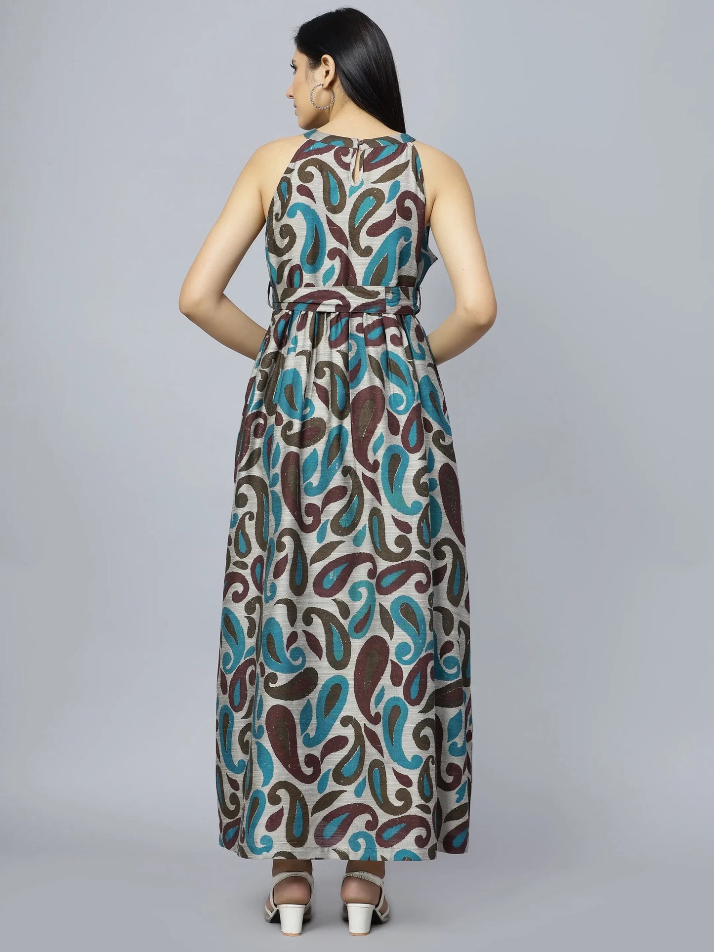 Ethnic Motifs Printed Cotton Maxi Dress