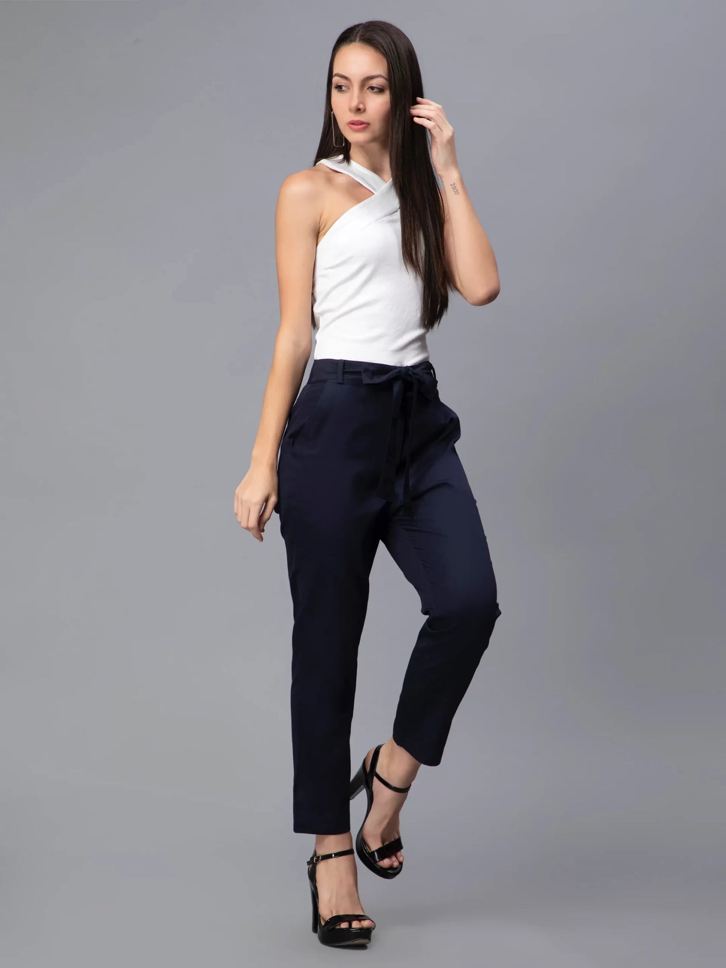 V-Neck Sleeveless Top &amp; Trousers