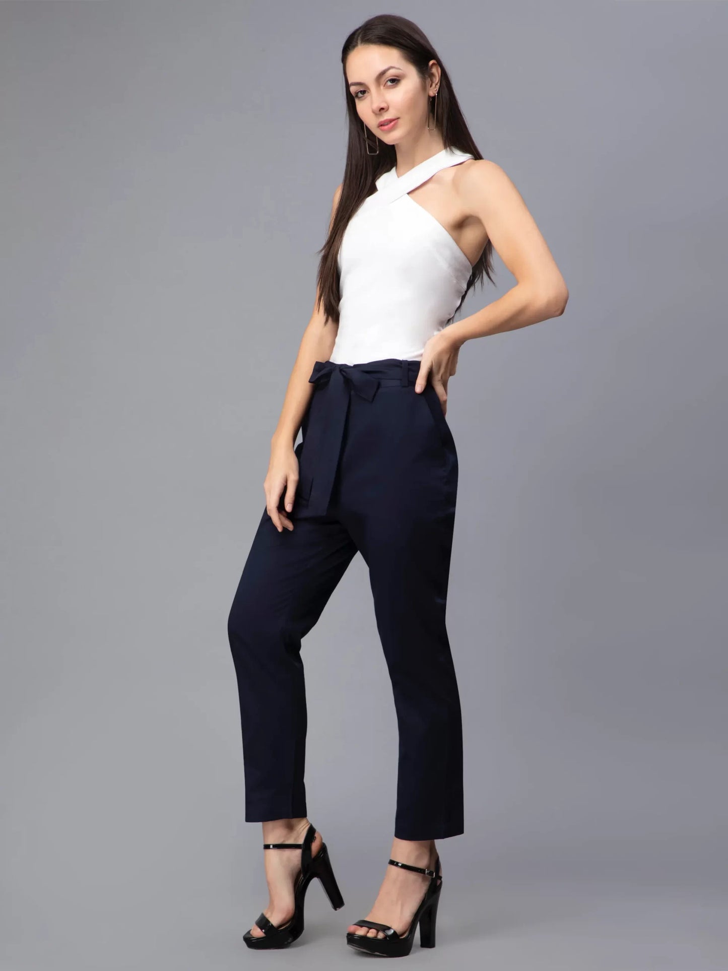 V-Neck Sleeveless Top &amp; Trousers