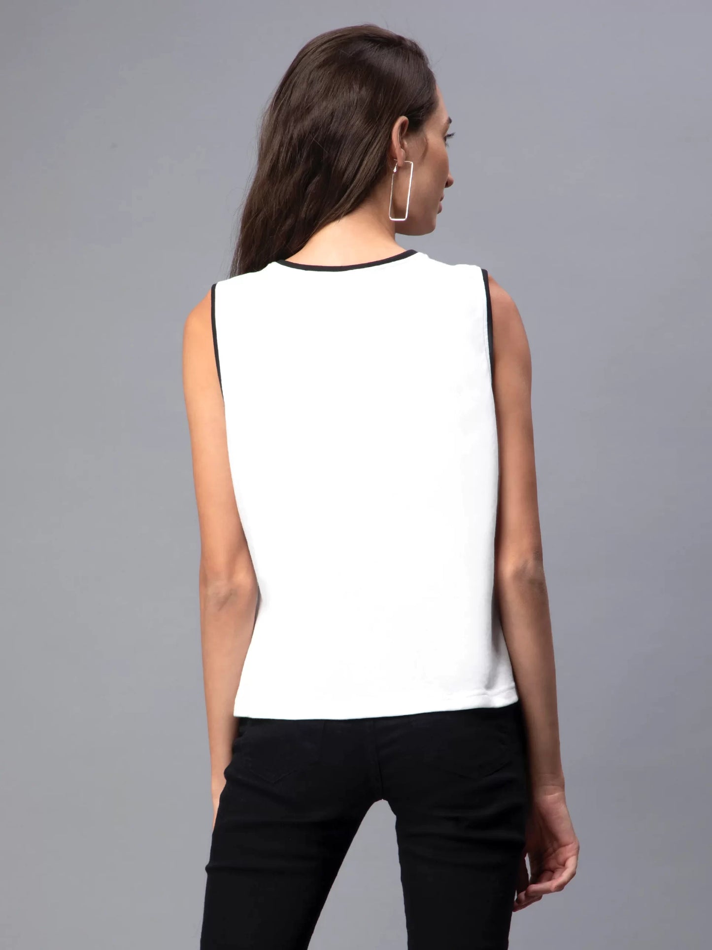 Sleeveless Cotton Slim Fit T-shirt