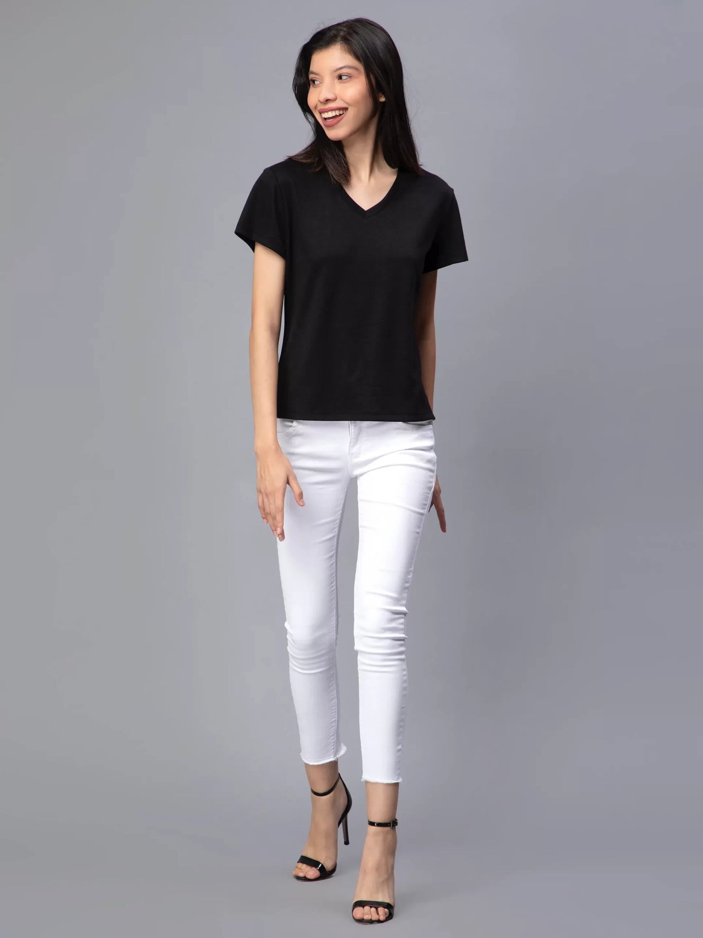 V-Neck Slim Fit Cotton T-shirt