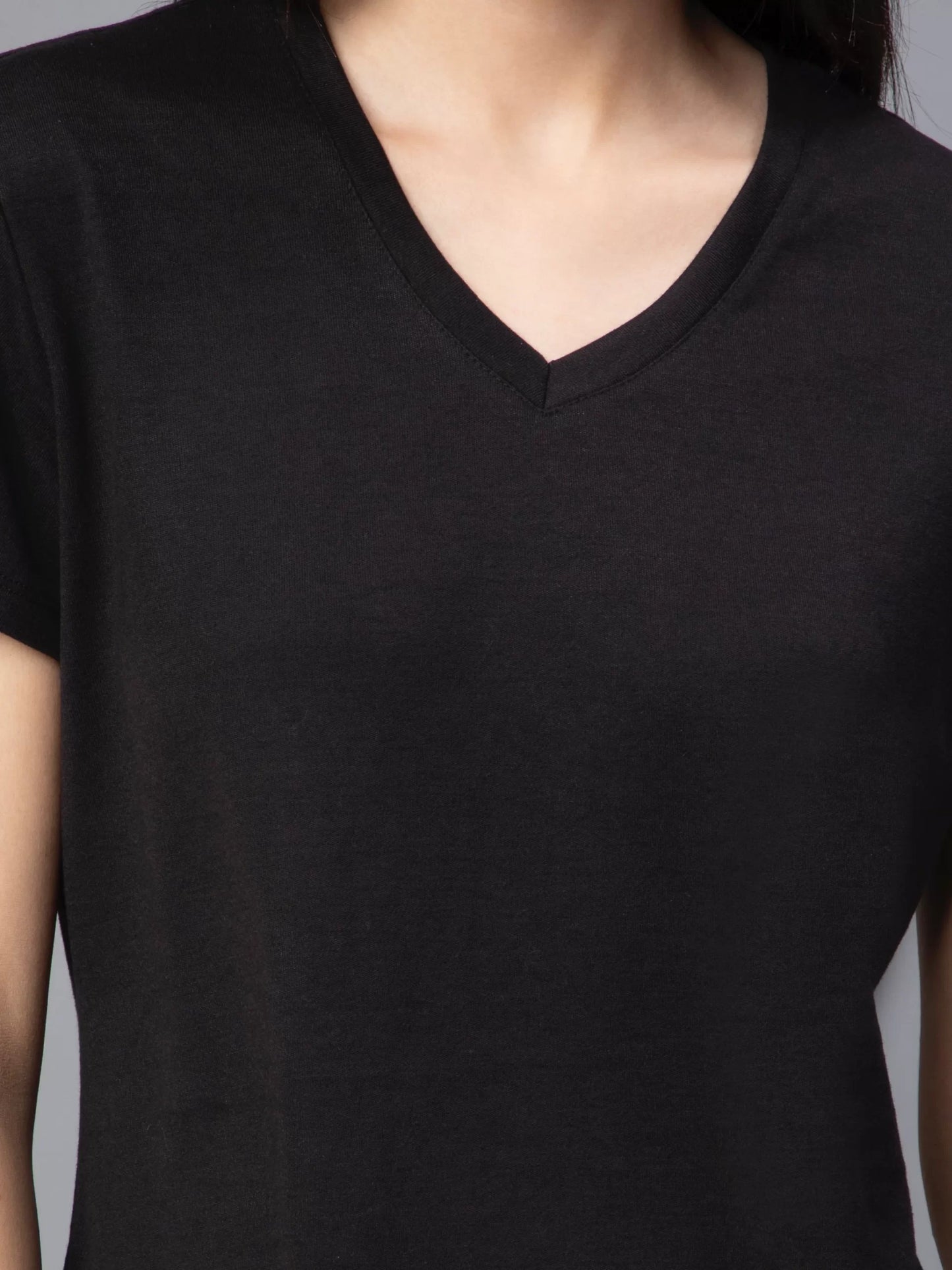 V-Neck Slim Fit Cotton T-shirt