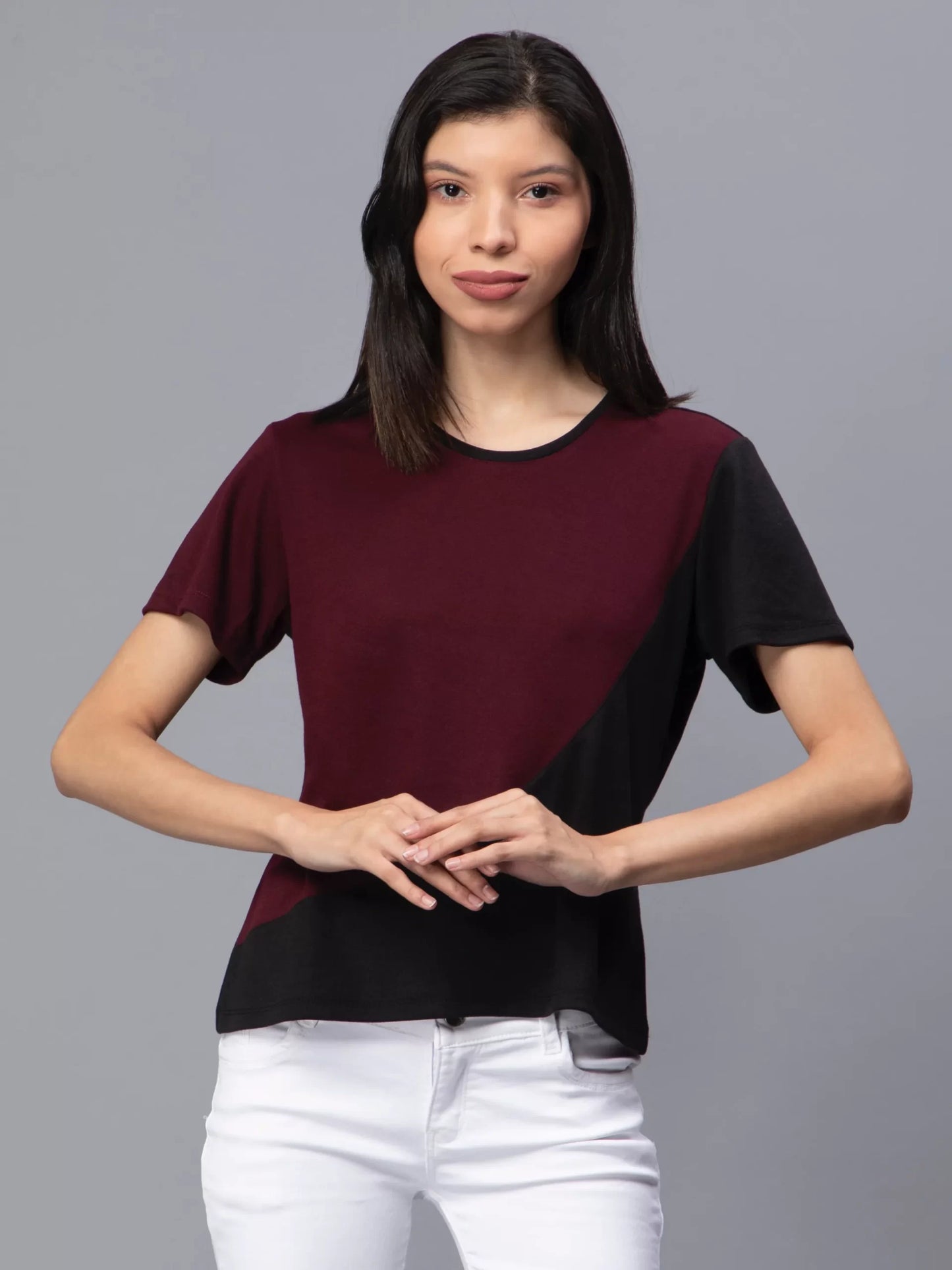 Round Neck Slim Fit Cotton T-shirt