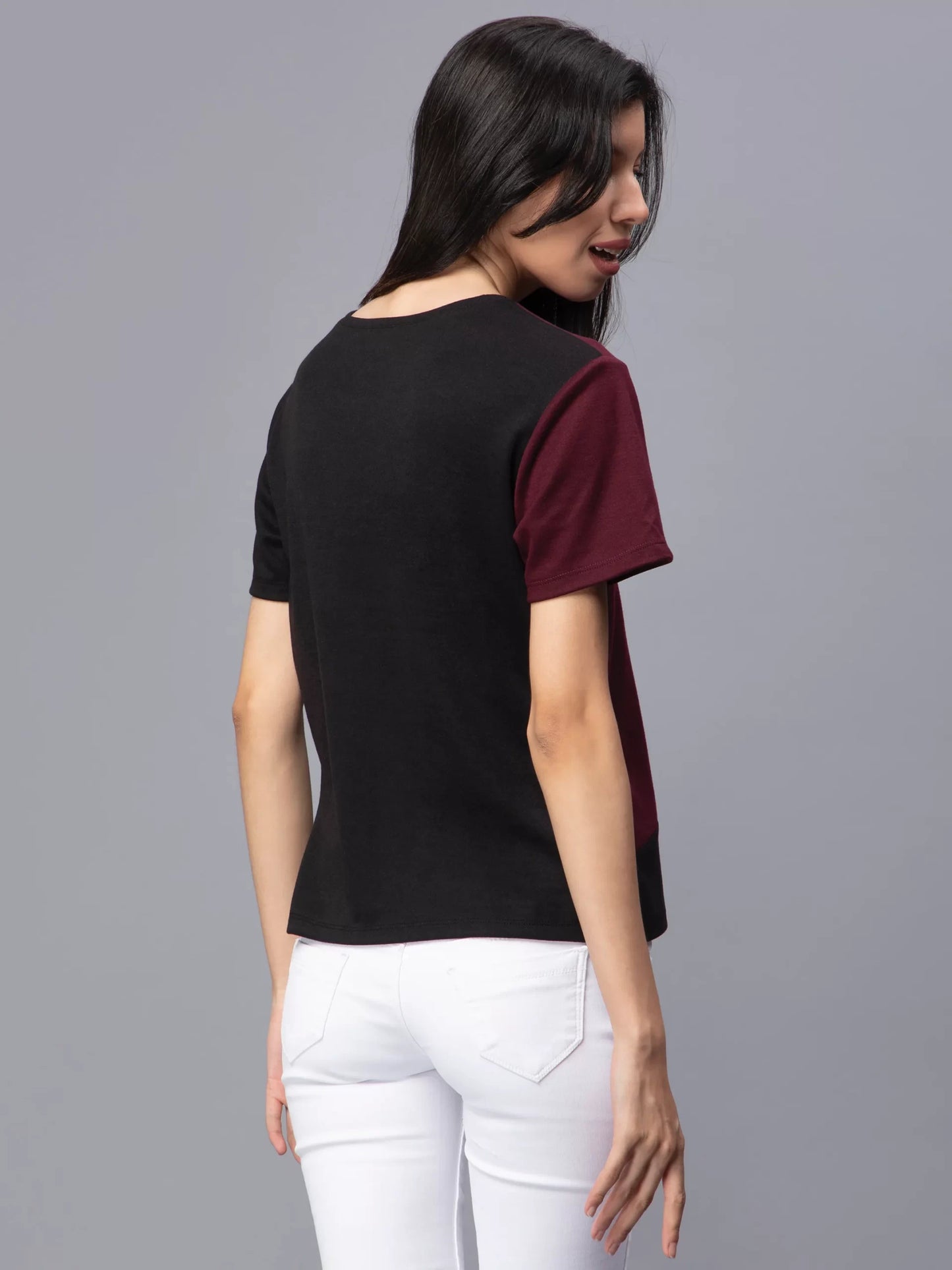 Round Neck Slim Fit Cotton T-shirt