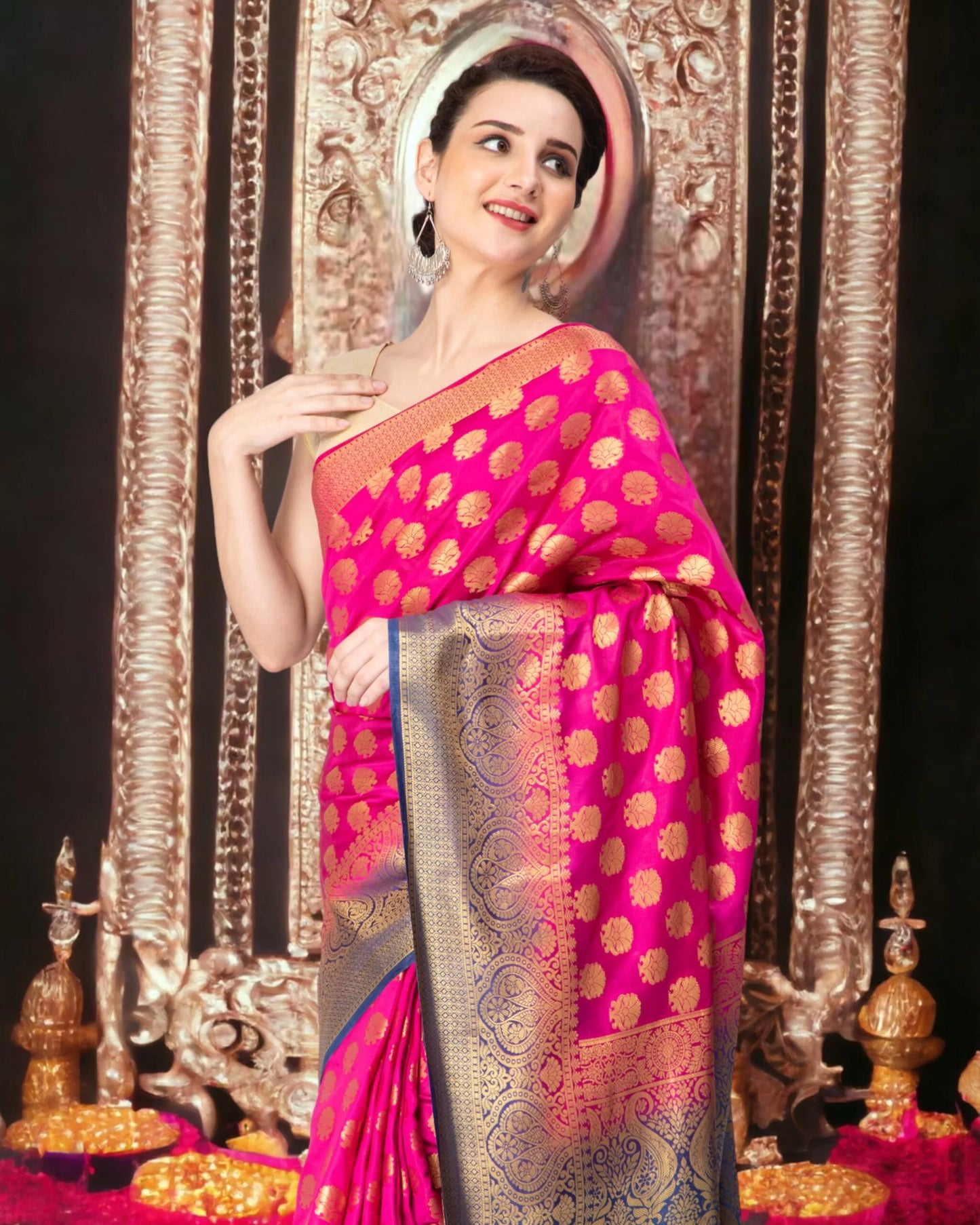 Self Design Silk Saree