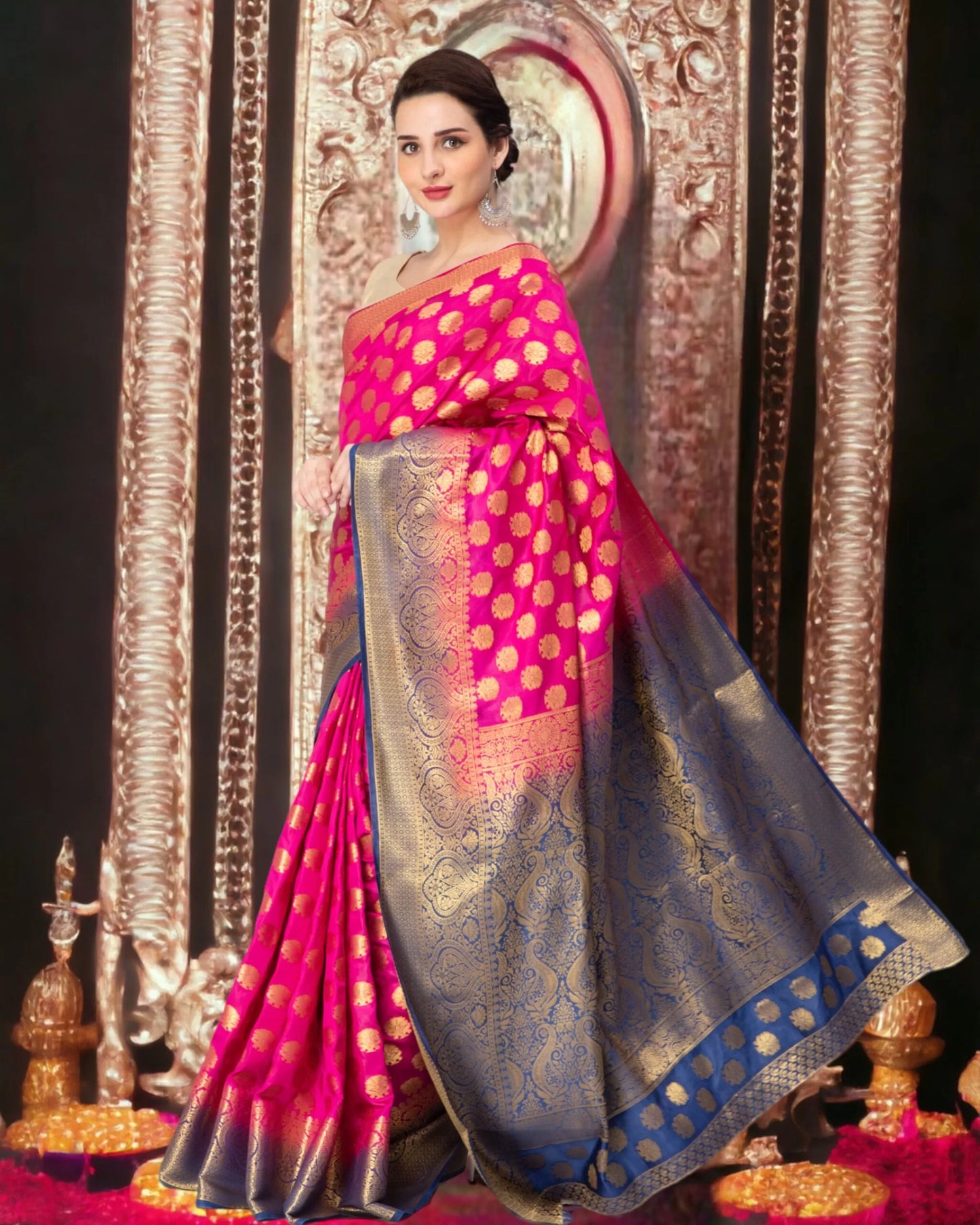 Self Design Silk Saree