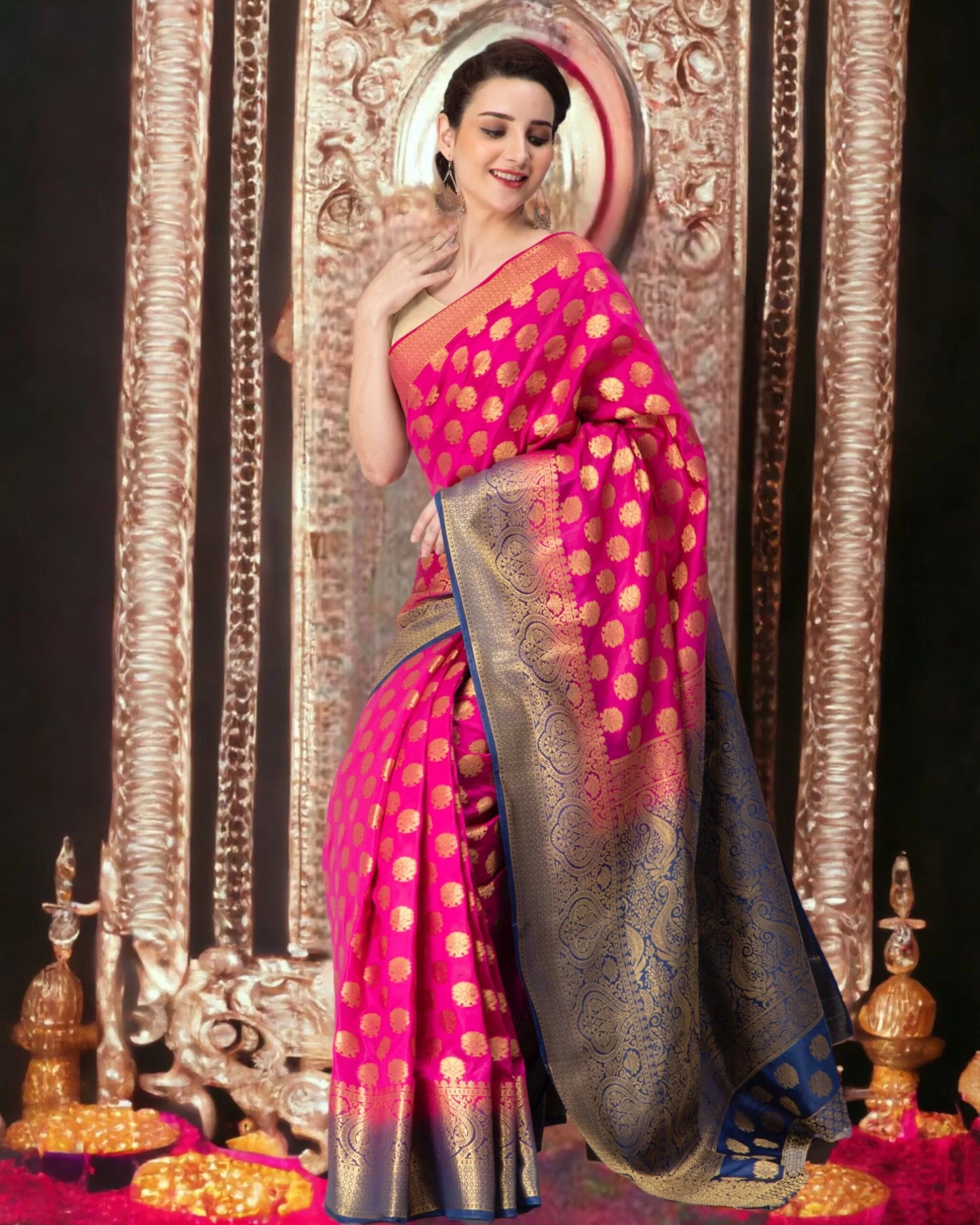 Self Design Silk Saree