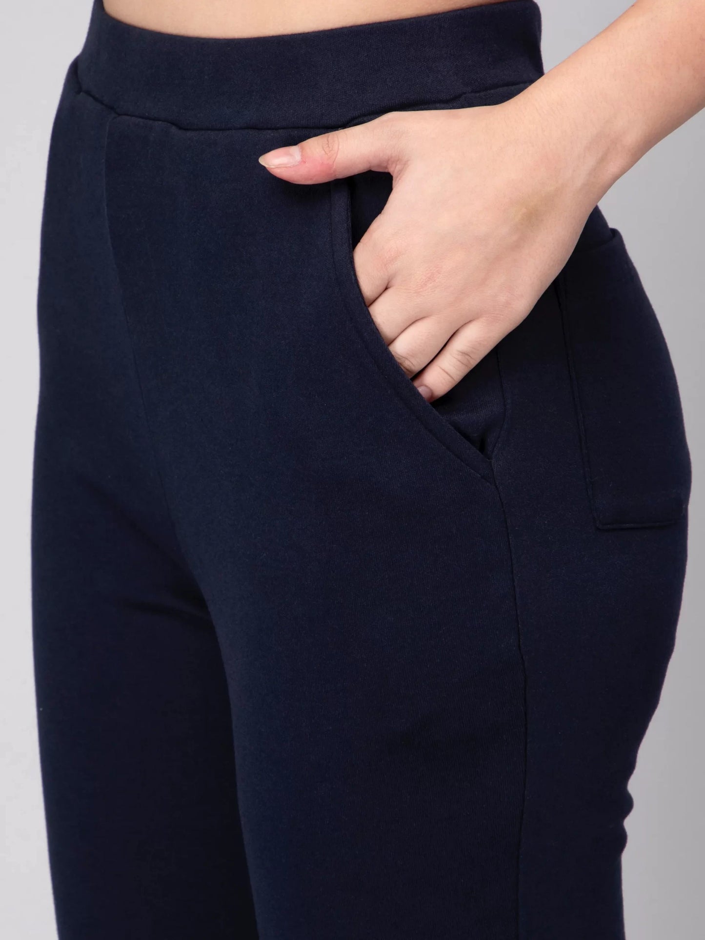 Entellus Blue bootcut Pants with side pockets and two back pockets