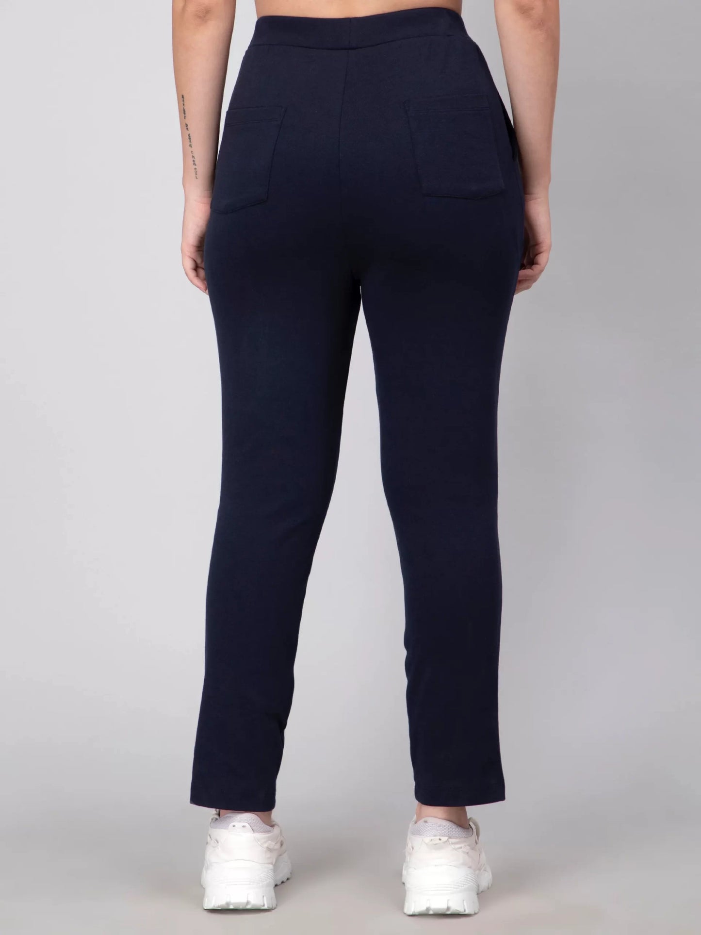 Entellus Blue bootcut Pants with side pockets and two back pockets