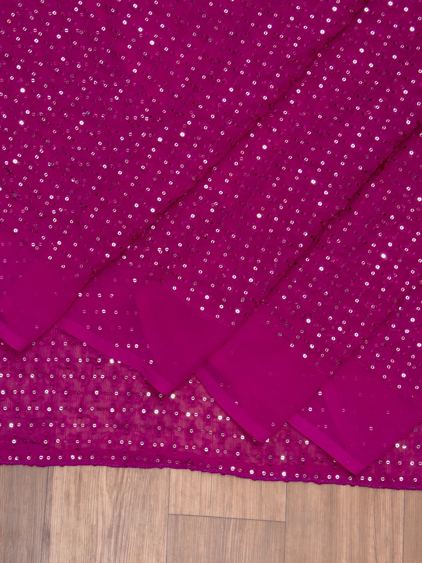 Sequin &amp; Multi Embroidery Saree