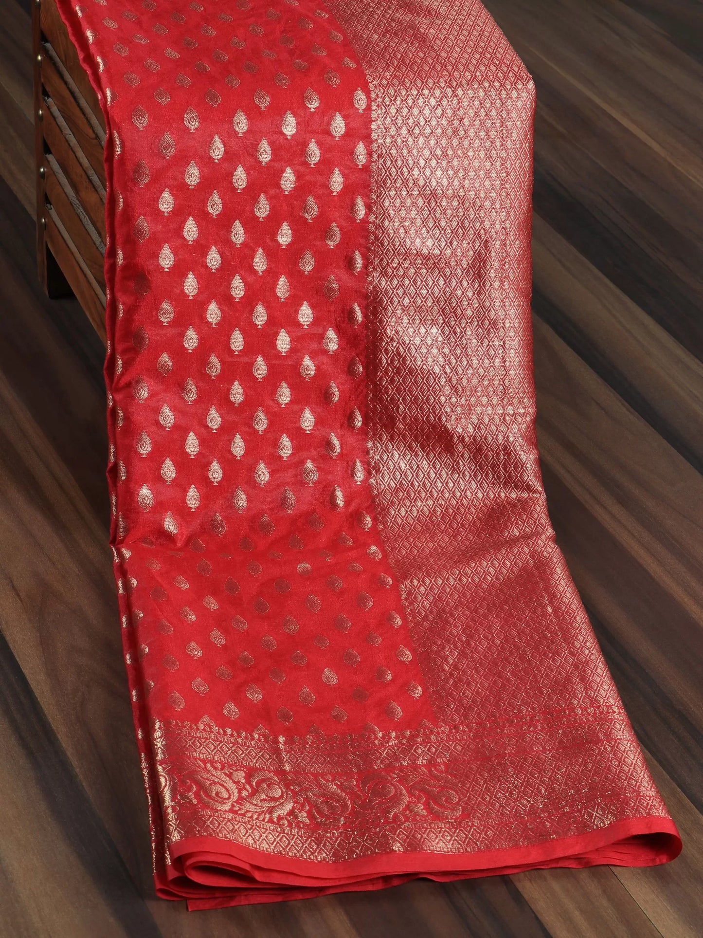 Banarasi Saree with Golden Zari Weave Soft Silk