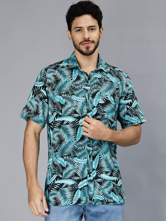 Classic Slim Fit Floral Printed Casual Shirt