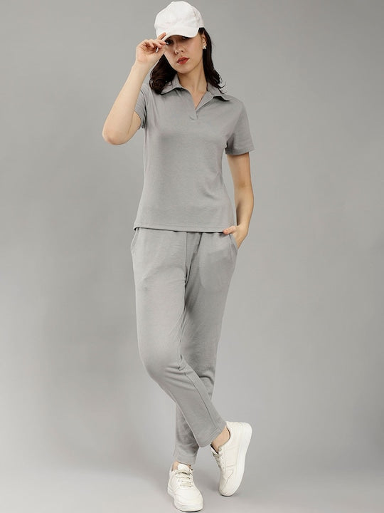 Polo Collar T-shirt With Trousers